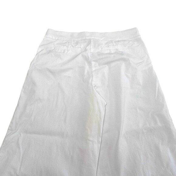 Chico's Pants Size 2 R 12R Large White Cropped Pants Wide Leg Pull On Stretch - Picture 5 of 13